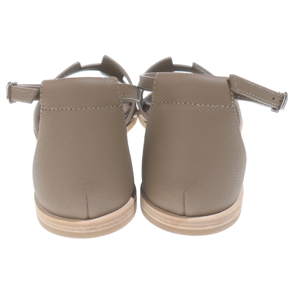 HERMES(エルメス) サントリーニ レザー サンダル ブラウン #37 レディース