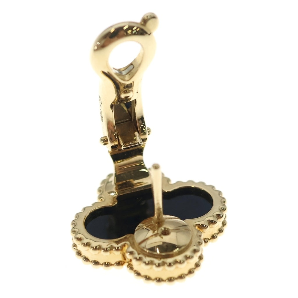 Van Cleef & Arpels(ヴァンクリーフアンドアーペル) ヴィンテージアルハンブラ オニキスピアス K18 ブラック×ゴールド 7.6g 2025/06/27 VCARA44200 レディース