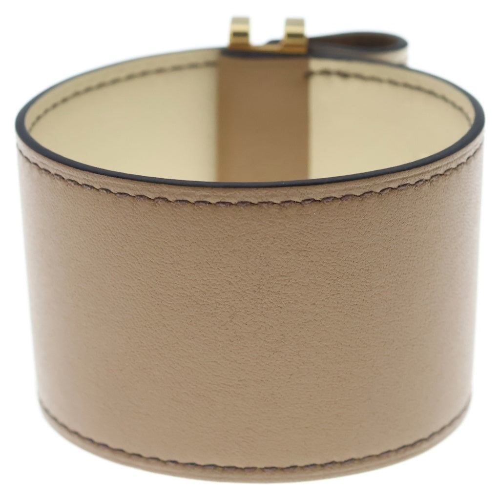 HERMES(エルメス) エラン ヴォースイフト ゴールド金具 ブレスレット バングル U刻印 ブラウン/ホワイト