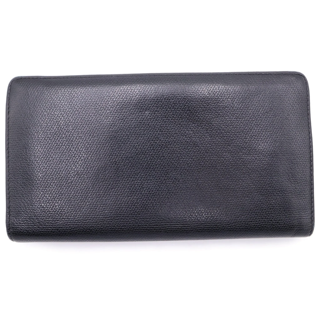CHANEL(シャネル) ココマーク ココボタン レザー 二つ折り長財布 ブラック