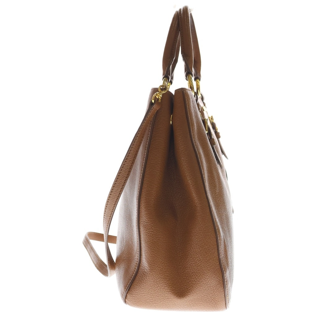 miumiu(ミュウミュウ) マドラス 2WAYショルダーバッグ ハンドバッグ ブラウン レザー RN0881 ゴールド金具 レディース