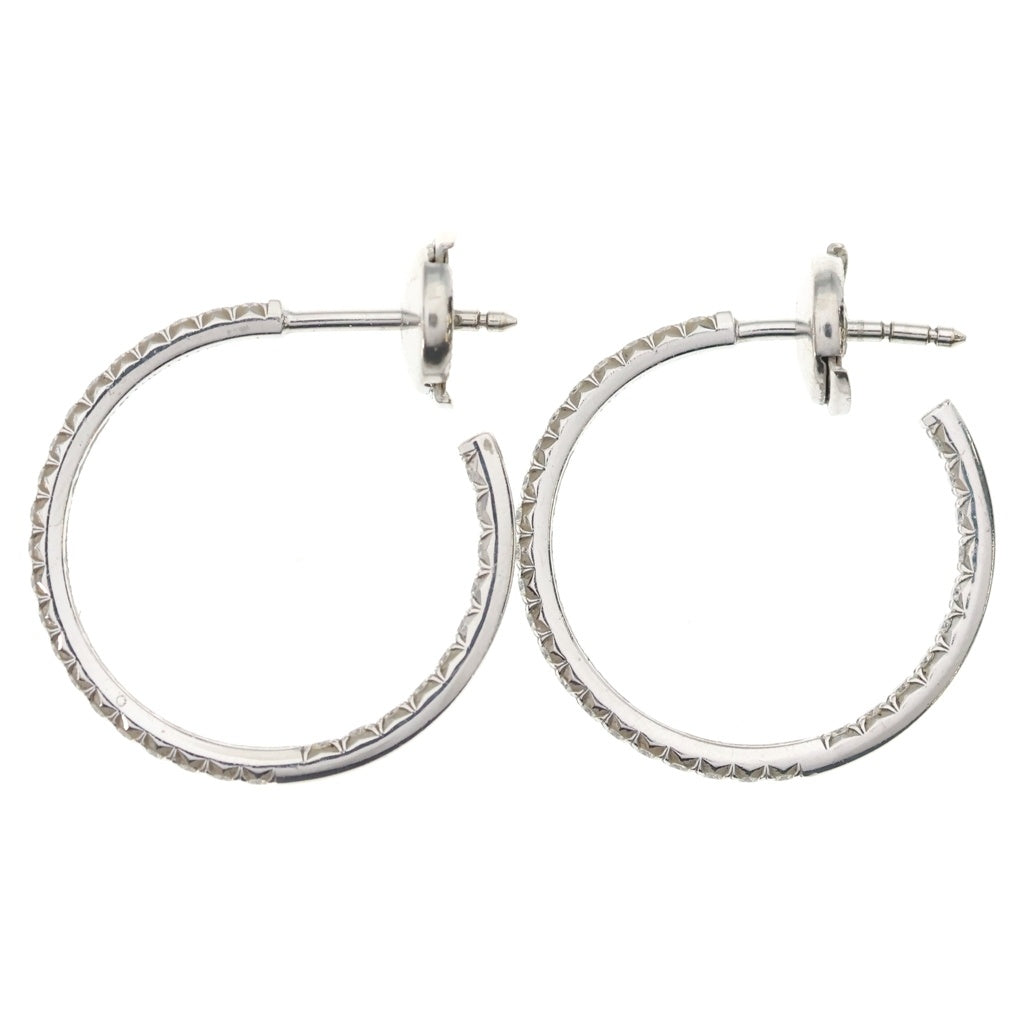 TIFFANY & Co.(ティファニー) メトロフープ ダイヤピアス ミディアム シルバー Au750WG レディース