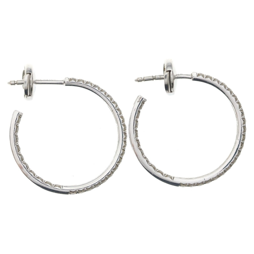 TIFFANY & Co.(ティファニー) メトロフープ ダイヤピアス ミディアム シルバー Au750WG レディース