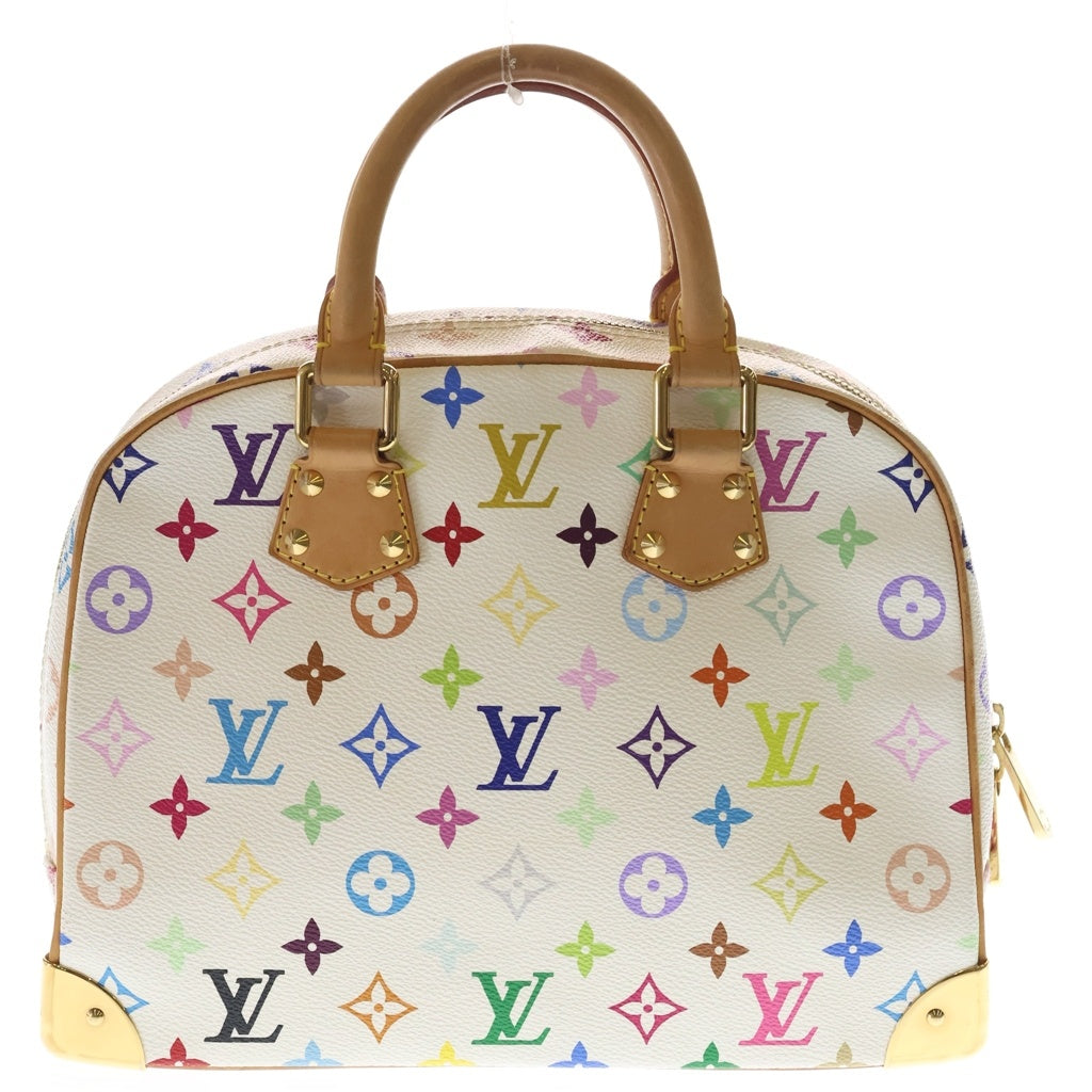 LOUIS VUITTON(ルイヴィトン) モノグラムマルチカラー トゥルーヴィル ブロン ハンドバッグ ホワイト×ブラウン レザー×PVC M92663 ゴールド金具 レディース