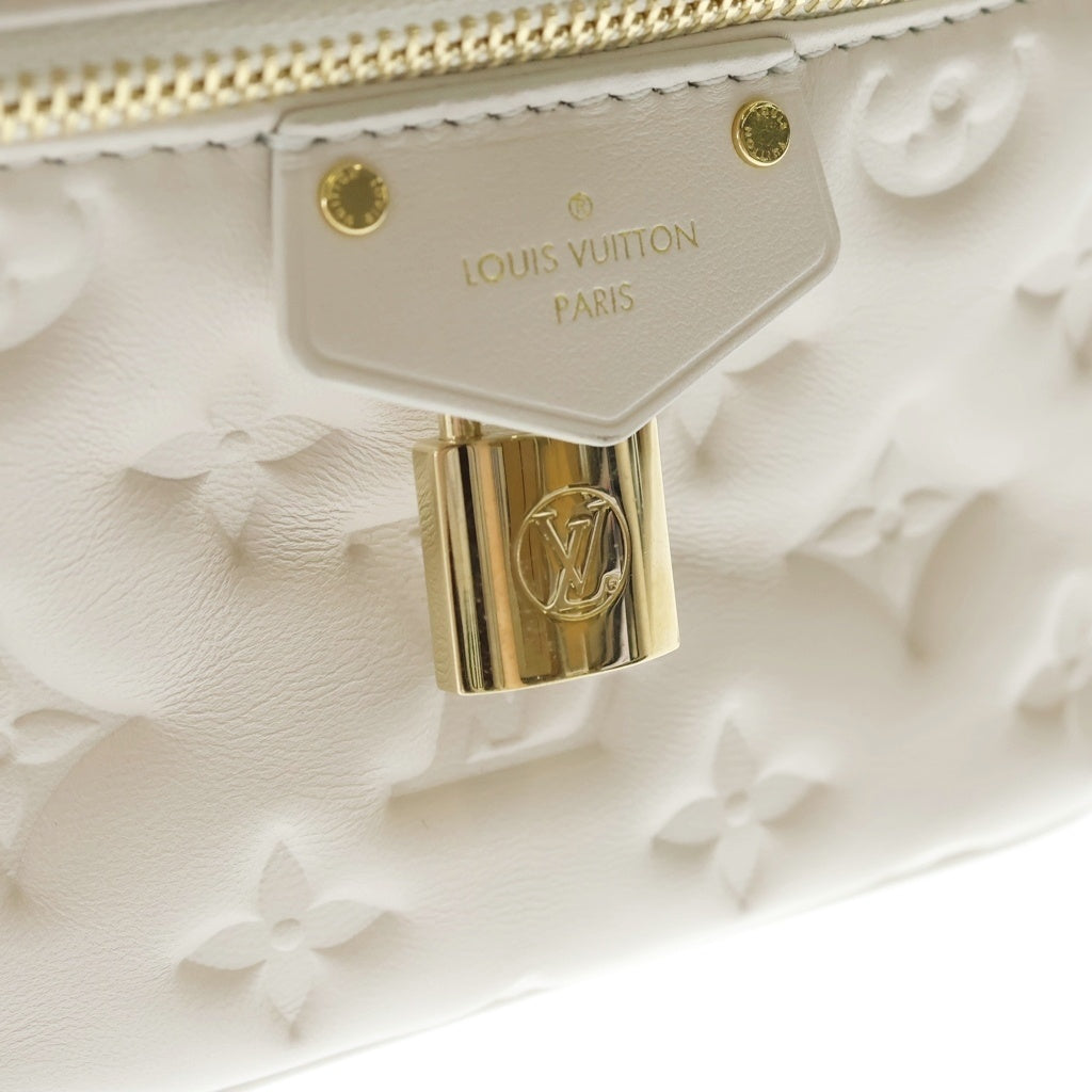 LOUIS VUITTON(ルイヴィトン) モノグラム ヴァニティPM ショルダーバッグ チェーンバッグ ミニバッグ ホワイト ラムレザー M25219 ゴールド金具 レディース
