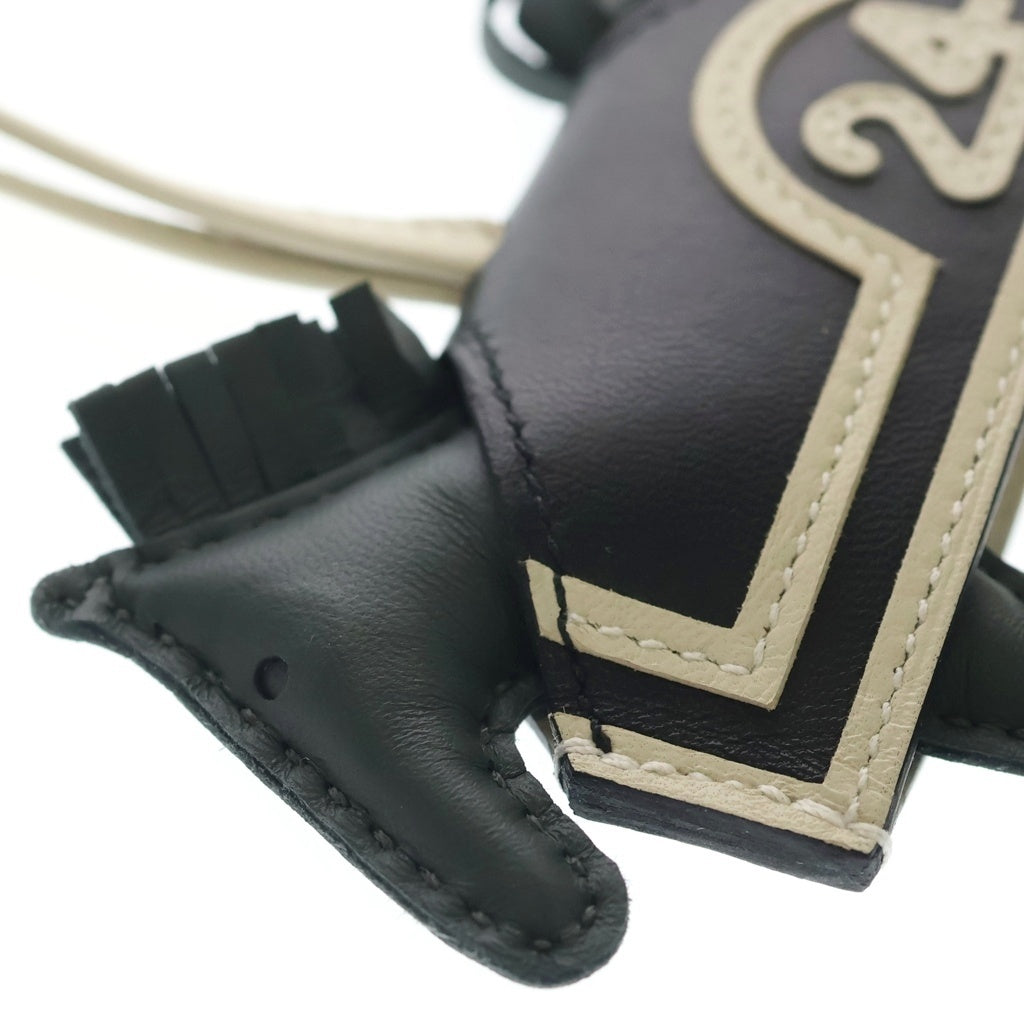 HERMES(エルメス) ロデオ 24 PM バッグチャーム ヴェールマングローブ×クレ×ブラック アニョーミロ×スイフト K刻印 レディース