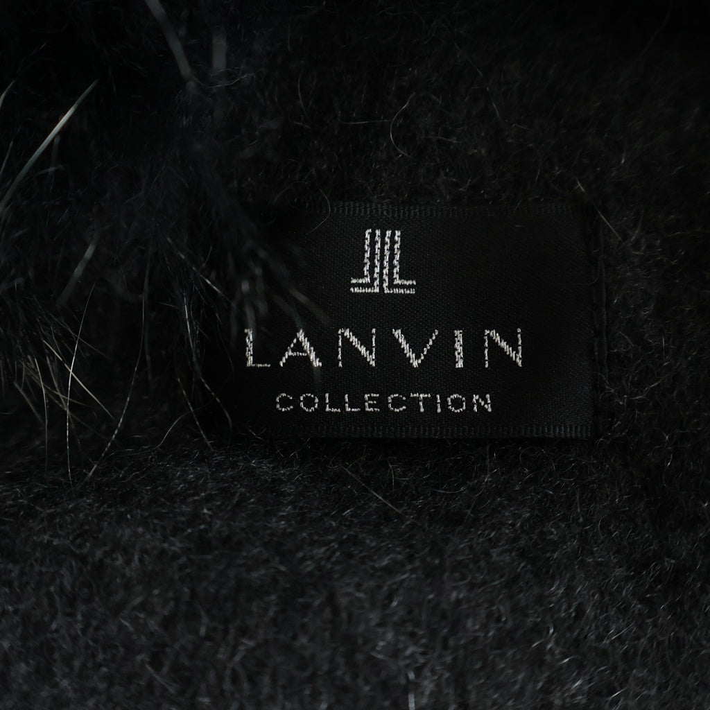 LANVIN(ランバン) Cape Coat ケープコート カシミヤ ファー ブラック レディース