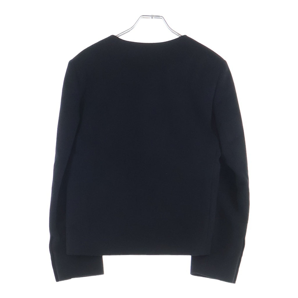 CELINE(セリーヌ) 25SS カシミアフランネル シャスール ノーカラージャケット 金ボタン ブラック 2V43T311T レディース