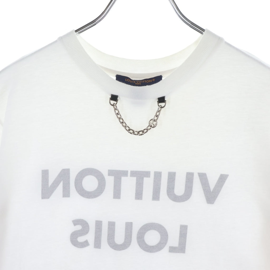 LOUIS VUITTON(ルイヴィトン) チェーン付き 半袖ロゴTシャツ カットソー ホワイト RW223W LCT FITS02 レディース