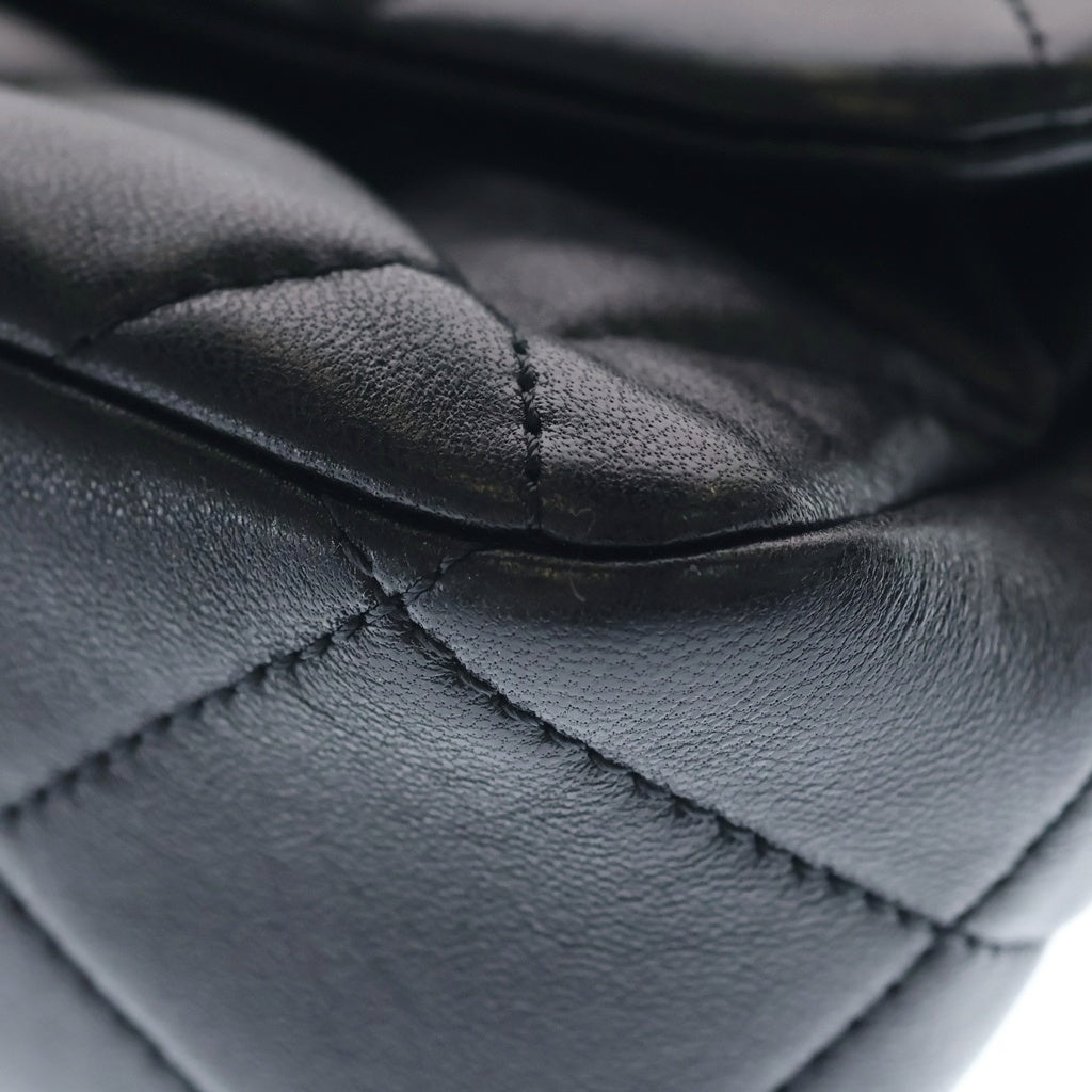 CHANEL(シャネル) マトラッセ ハートロック チェーンショルダーバッグ ラムスキン ゴールド金具 ブラック プレート AS3979 レディース