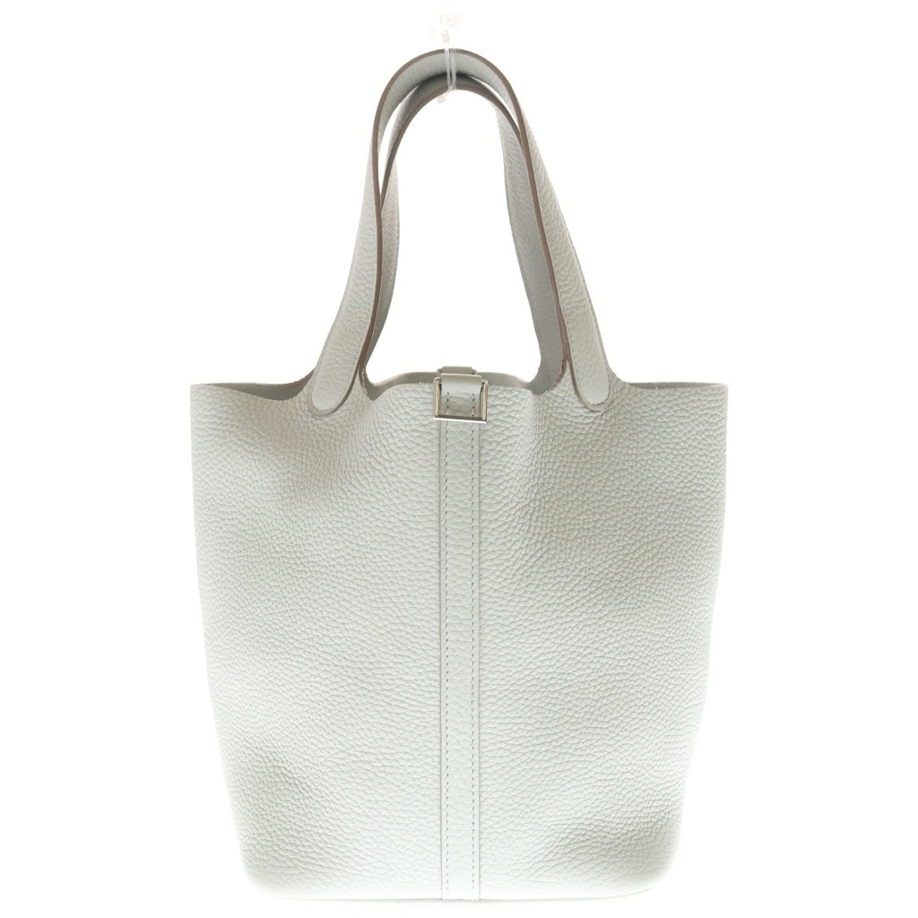 HERMES(エルメス) ピコタンロックMM ハンドバッグ トリヨンクレマンス D刻印 シルバー刻印 グレー レディース