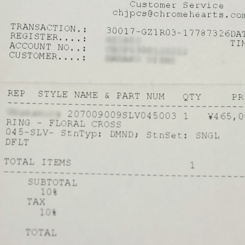 CHROME HEARTS(クロムハーツ) FLRL CRS 1PD フローラルクロス ダイヤ リング シルバー