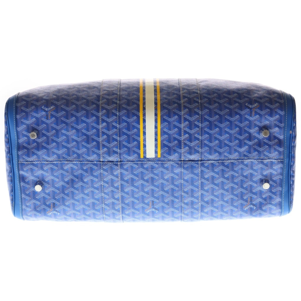 GOYARD(ゴヤール) クロワジュール45 PVC コーティングキャンバス レザー ボストン バッグ ブルー レディース