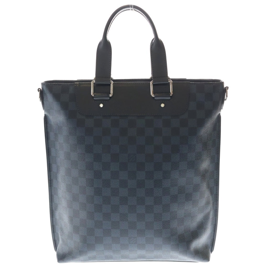 LOUIS VUITTON(ルイヴィトン) ダミエ コバルト カバ・ジュール ハンドバッグ トートバッグ ショルダーバッグ ネイビー レザー×PVC N42223 シルバー金具