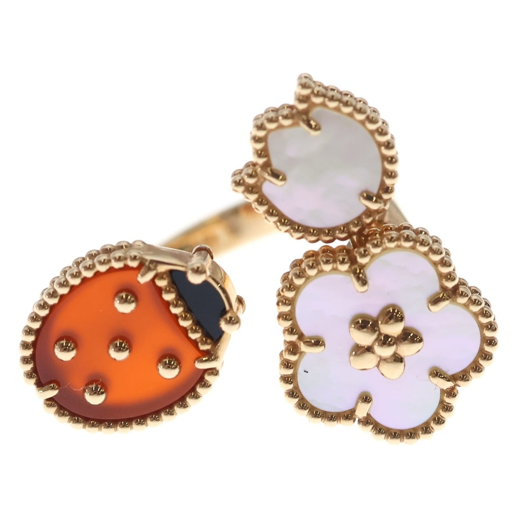Van Cleef & Arpels(ヴァンクリーフアンドアーペル) ラッキー スプリング アントレ レ ドア リング カーネリアン/オニキス/マザーオブパール/リング 指輪 VCARP9X355 レディース
