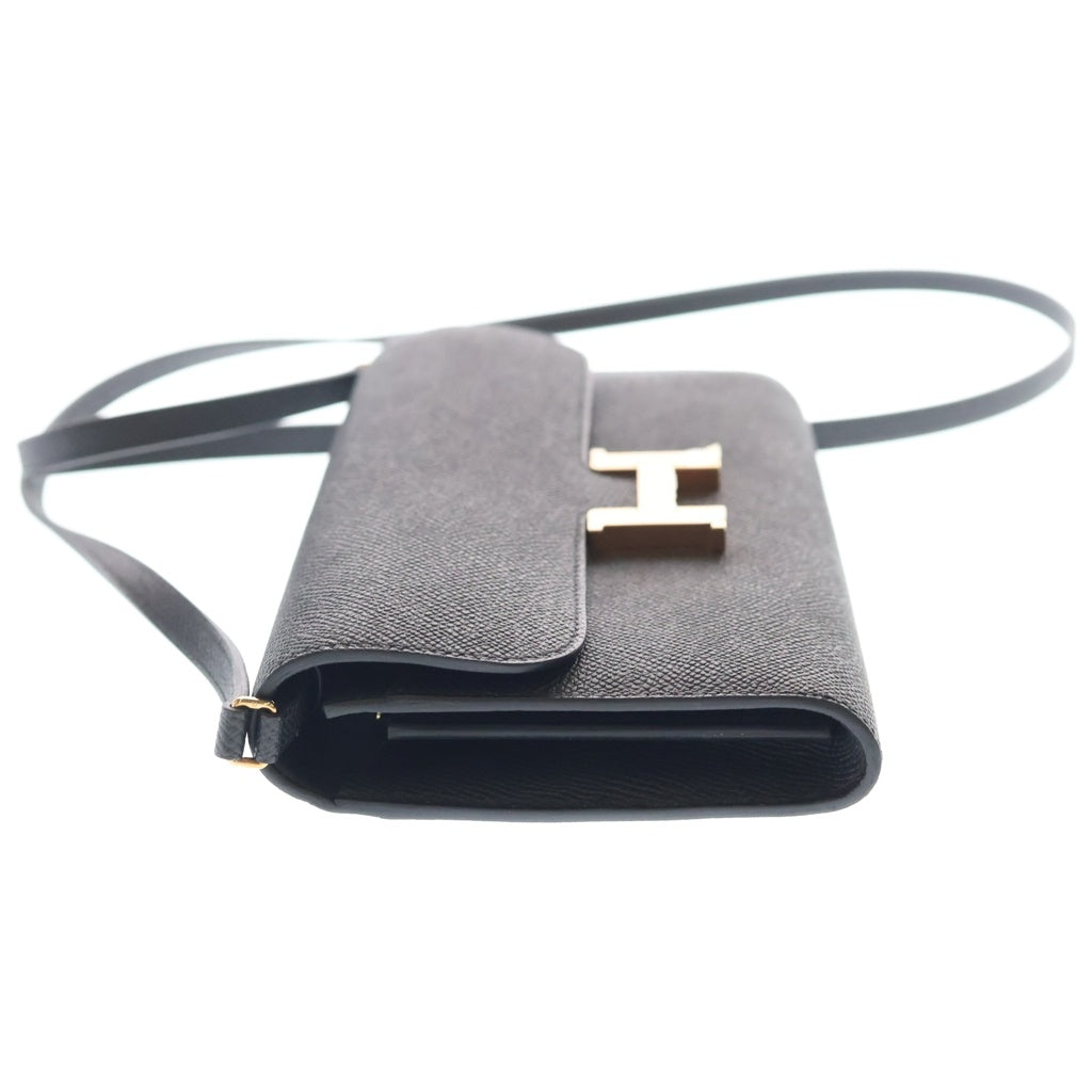 HERMES(エルメス) コンスタンス トゥーゴー ショルダーバッグ ウォレット ブラック エプソン ゴールド金具 W刻印 レディース