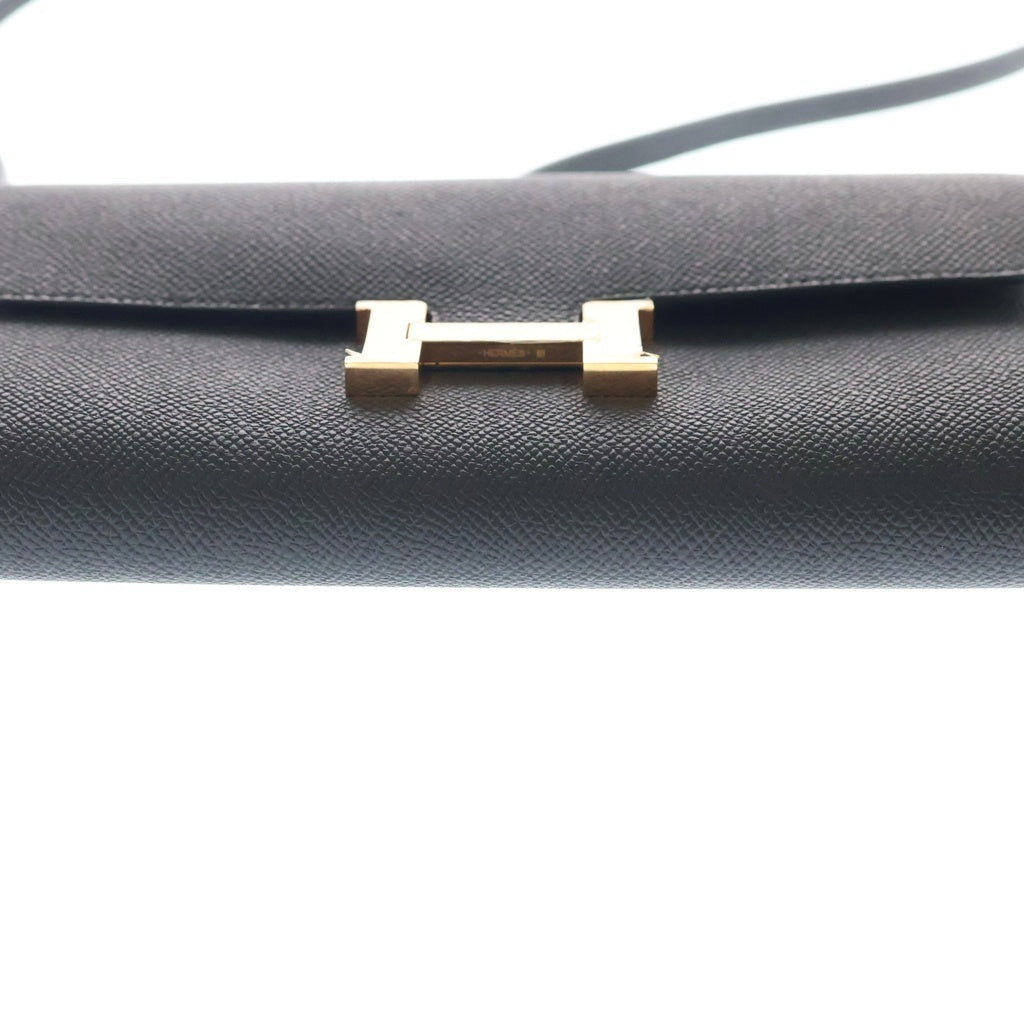 HERMES(エルメス) コンスタンス トゥーゴー ショルダーバッグ ウォレット ブラック エプソン ゴールド金具 W刻印 レディース