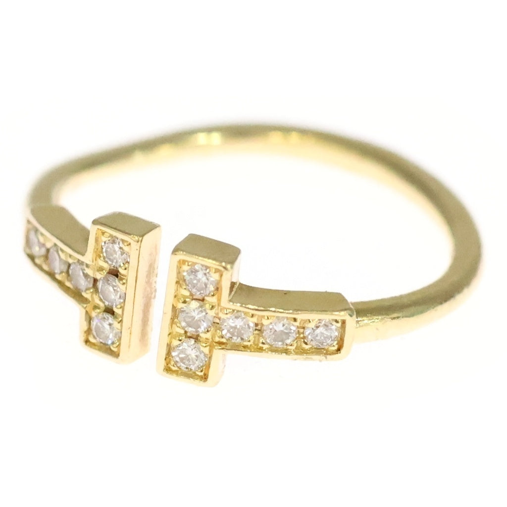 TIFFANY & Co.(ティファニー) Tワイヤー ダイヤ リング Au750 K18YG イエローゴールド 指輪 レディース