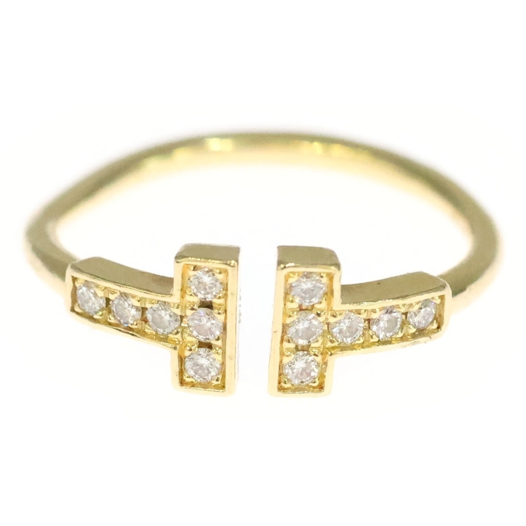 TIFFANY & Co.(ティファニー) Tワイヤー ダイヤ リング Au750 K18YG イエローゴールド 指輪 レディース