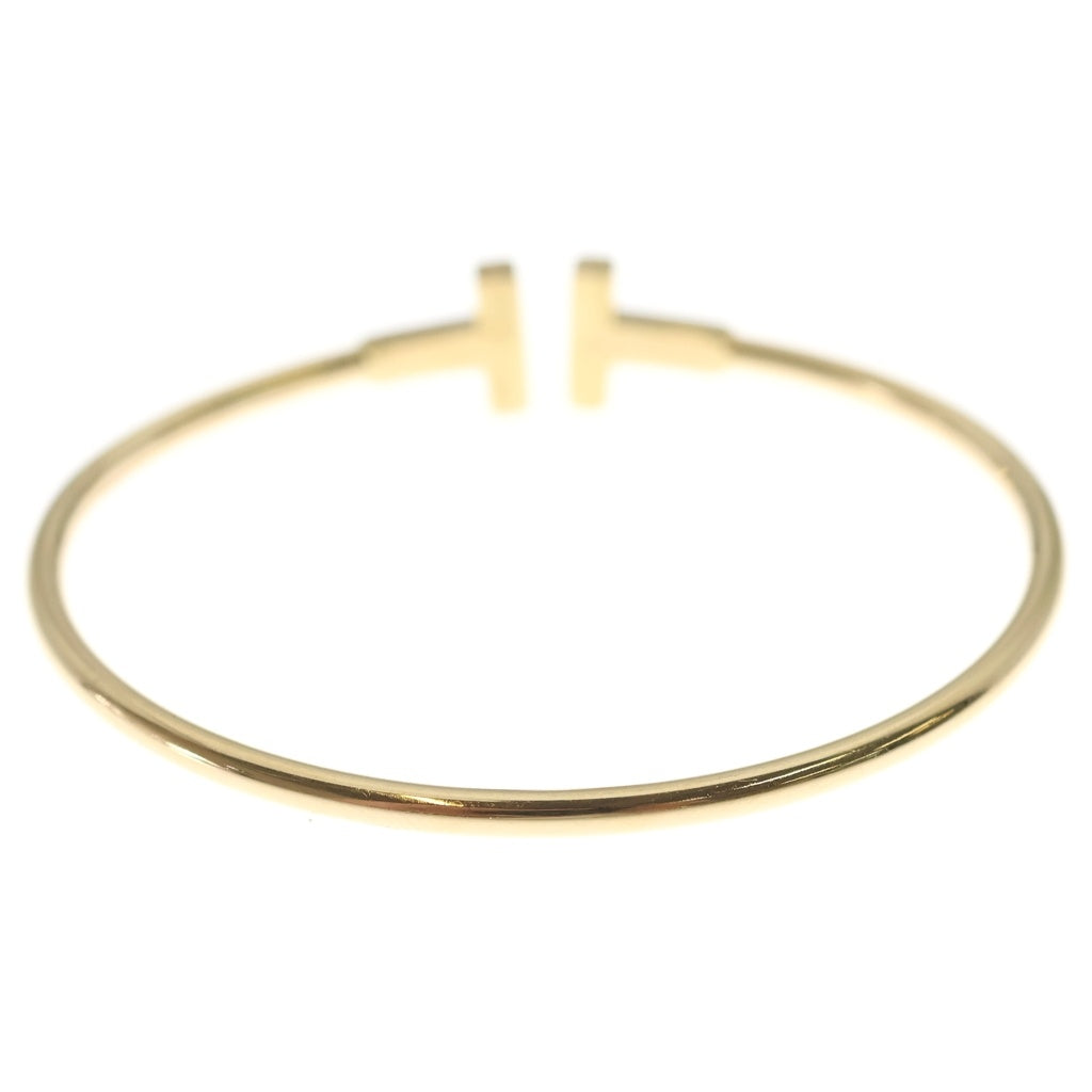 TIFFANY & Co.(ティファニー) Tワイヤー ダイヤブレスレット バングル イエローゴールド K18 レディース