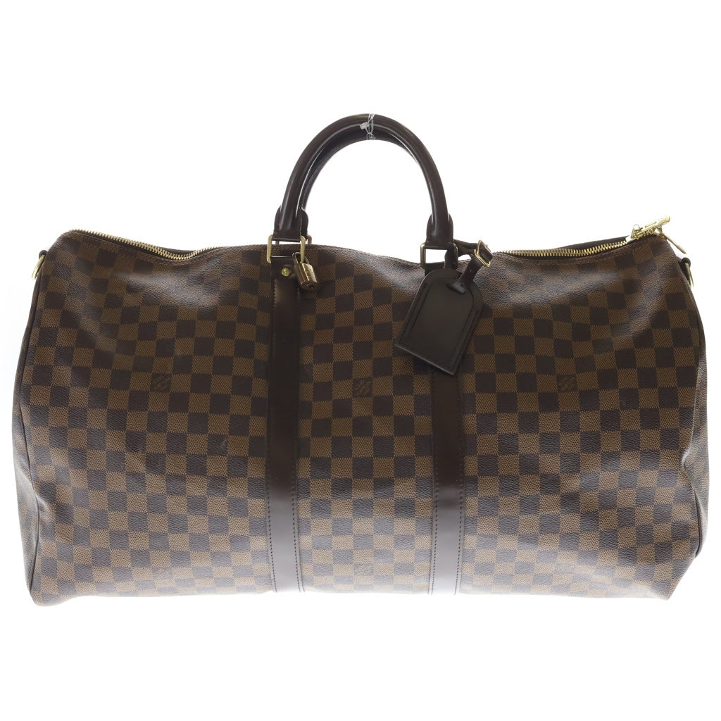 LOUIS VUITTON(ルイヴィトン) ダミエ キーポル バンドリエール55 ボストンバッグ ブラウン PVCレザー N41414 レディース