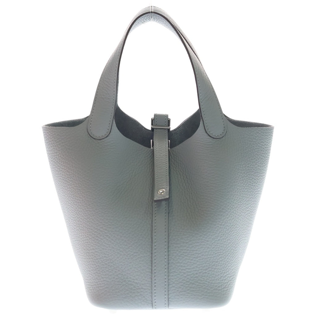 HERMES(エルメス) ピコタンロックPM トリヨンクレマンス シルバー金具 ハンドバッグ G刻印 グリパンタン グレー レディース