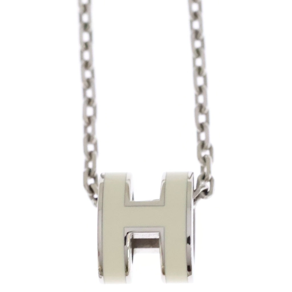 HERMES(エルメス) ポップアッシュ ネックレス ペンダント チェーン ホワイト×シルバー Ag925 レディース