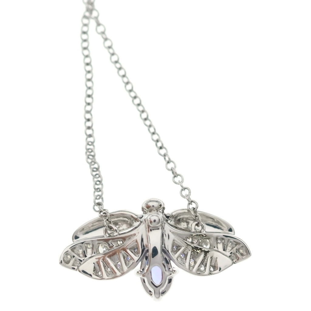 TIFFANY & Co.(ティファニー) ペーパーフラワー ファイヤーフライ タンザナイト ネックレス ダイヤモンド PT950 プラチナ シルバー/ブルー レディース