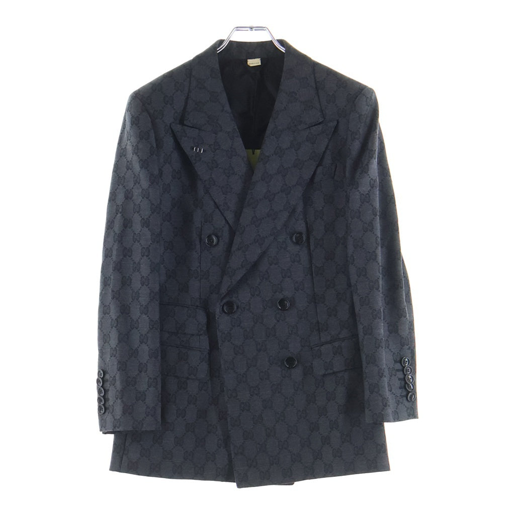 GUCCI(グッチ) GGウール ジャカード ジャケット ブラック #38 715184