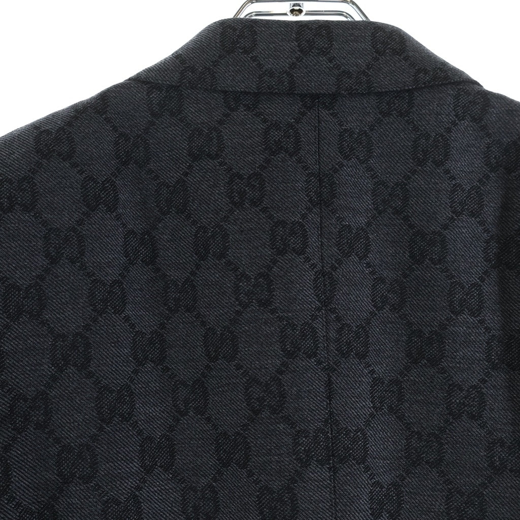 GUCCI(グッチ) GGウール ジャカード ジャケット ブラック #38 715184