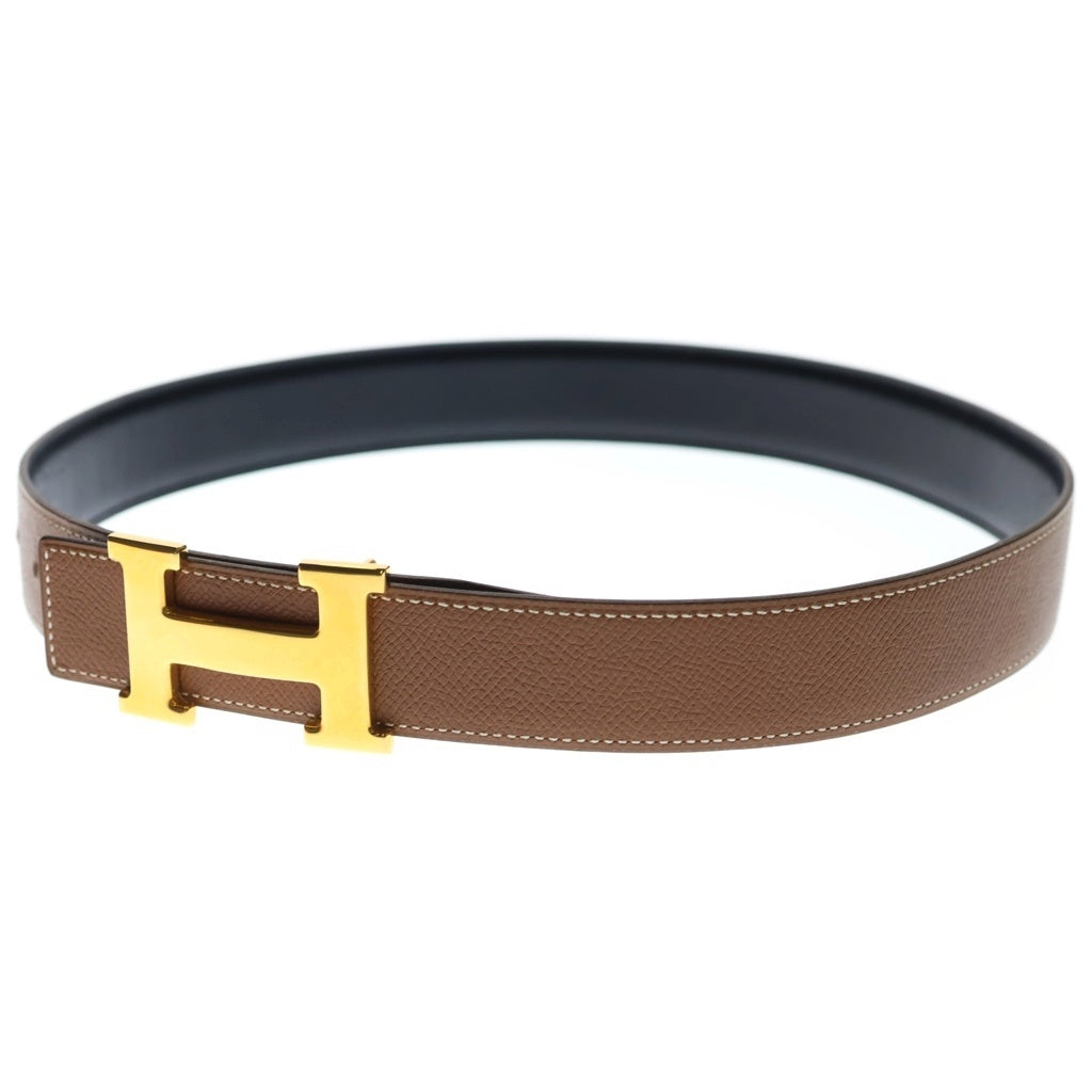 HERMES(エルメス) ミニ コンスタンス ベルト Hロゴ Y刻印 レザー ゴールド金具 ブラック レディース