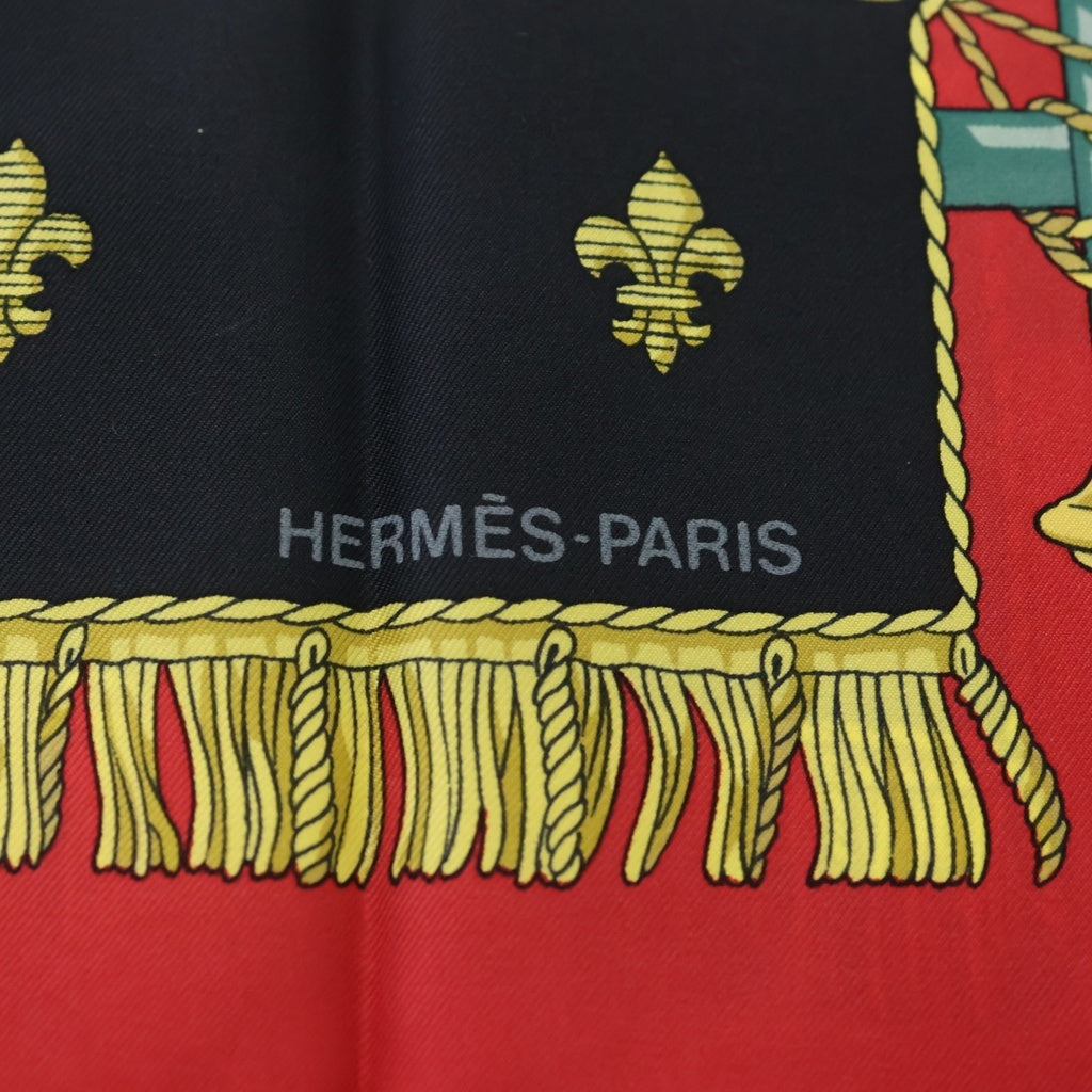 HERMES(エルメス) カレ90 クイーンの戴冠式 シルクスカーフ レッド レディース