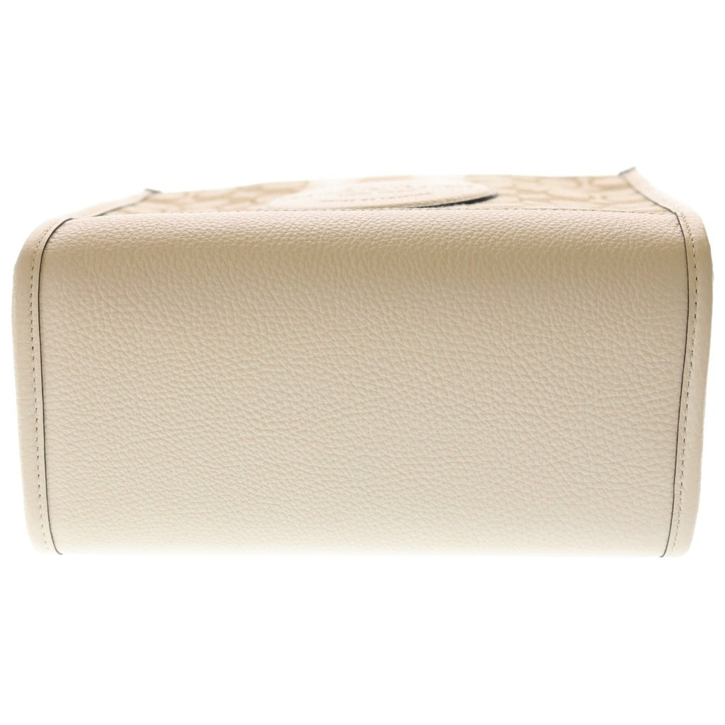 COACH(コーチ) デンプシー トート22 トート ハンドバッグ ストライプ ジャカード パッチ ベージュ CQ878-1 レディース