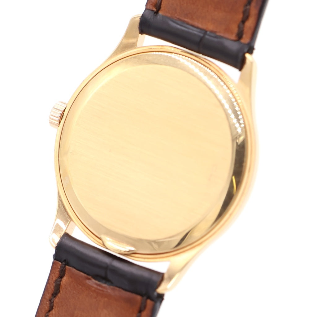 PATEK PHILIPPE(パテックフィリップ) カラトラバ アイボリー文字盤 レザーベルト 手巻き 腕時計 K18PG ピンクゴールド/ブラック 3923R