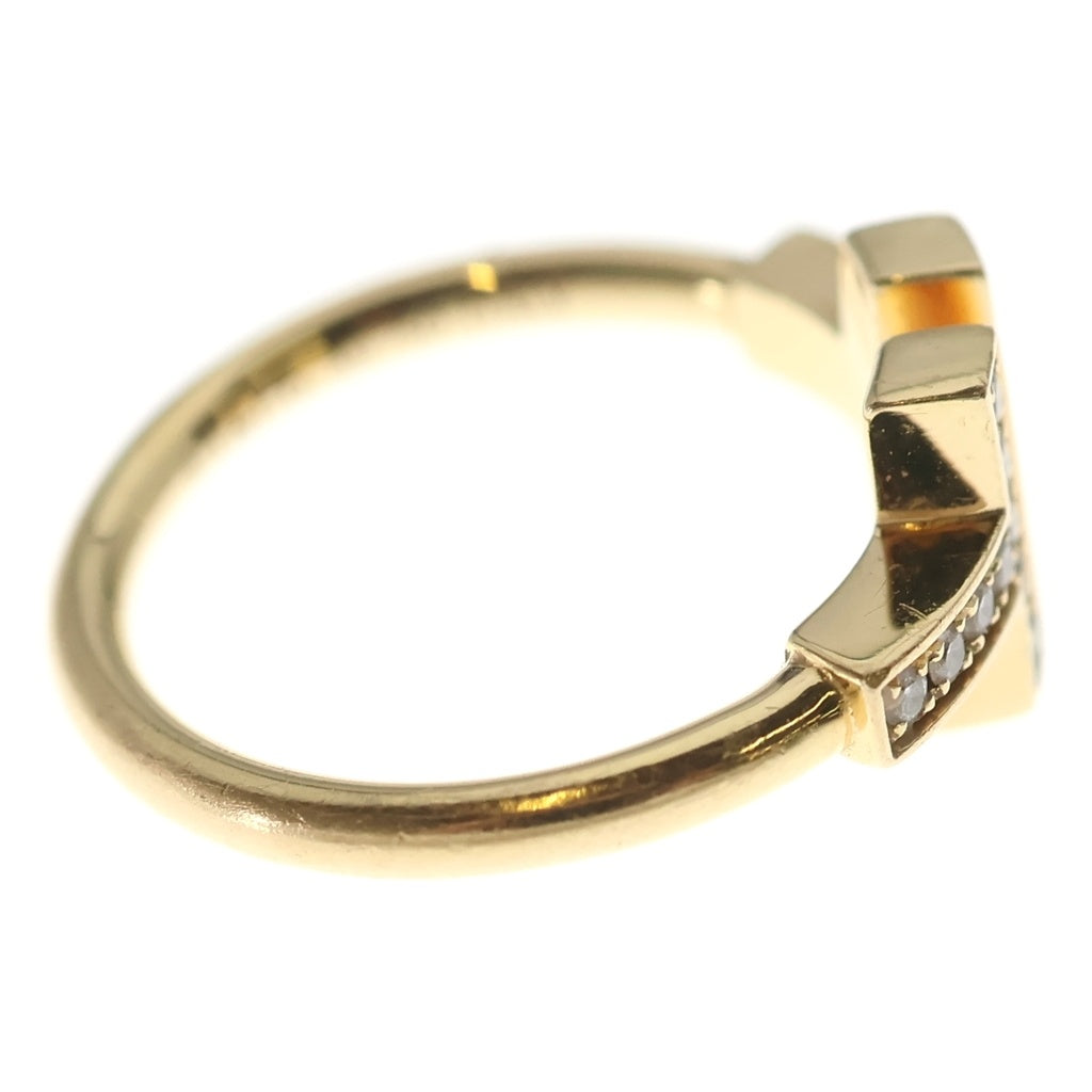 TIFFANY & Co.(ティファニー) Tワイヤー シェル×ダイヤ Au750 K18PG リング 指輪 #52 ピンクゴールド レディース