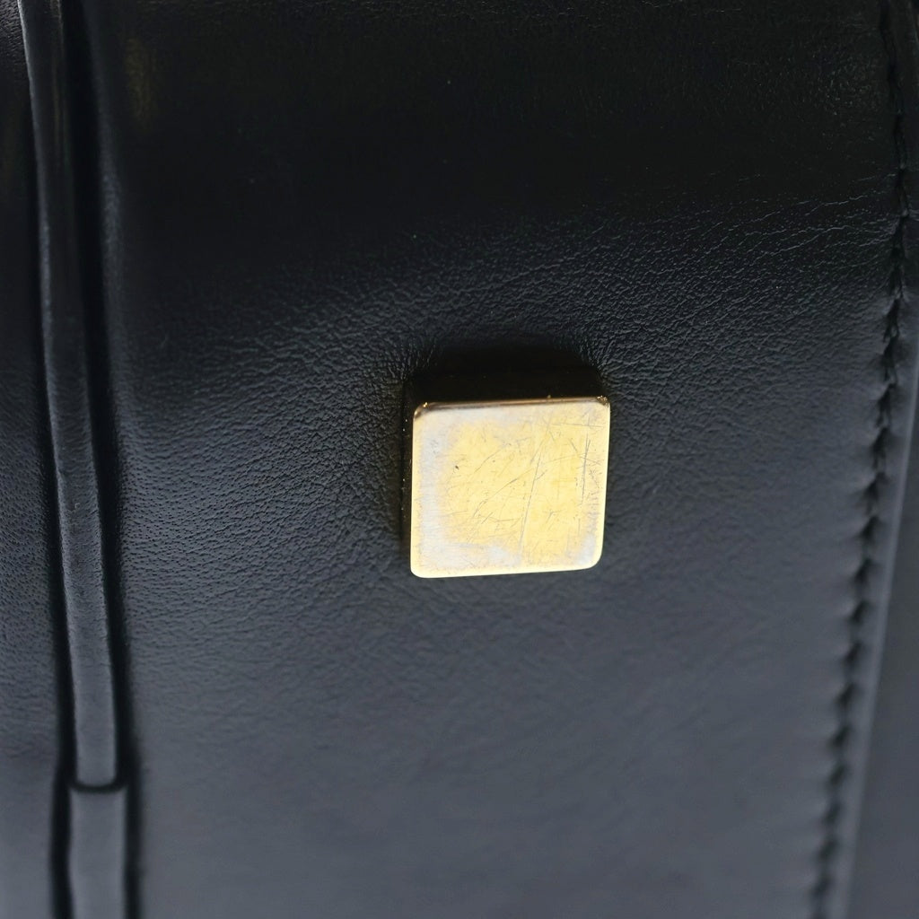 LOEWE(ロエベ) アナグラム アマソナ19 ジャガード キャンバス×レザー 2WAY ハンドバッグ ショルダーバッグ ブラック/ベージュ レディース