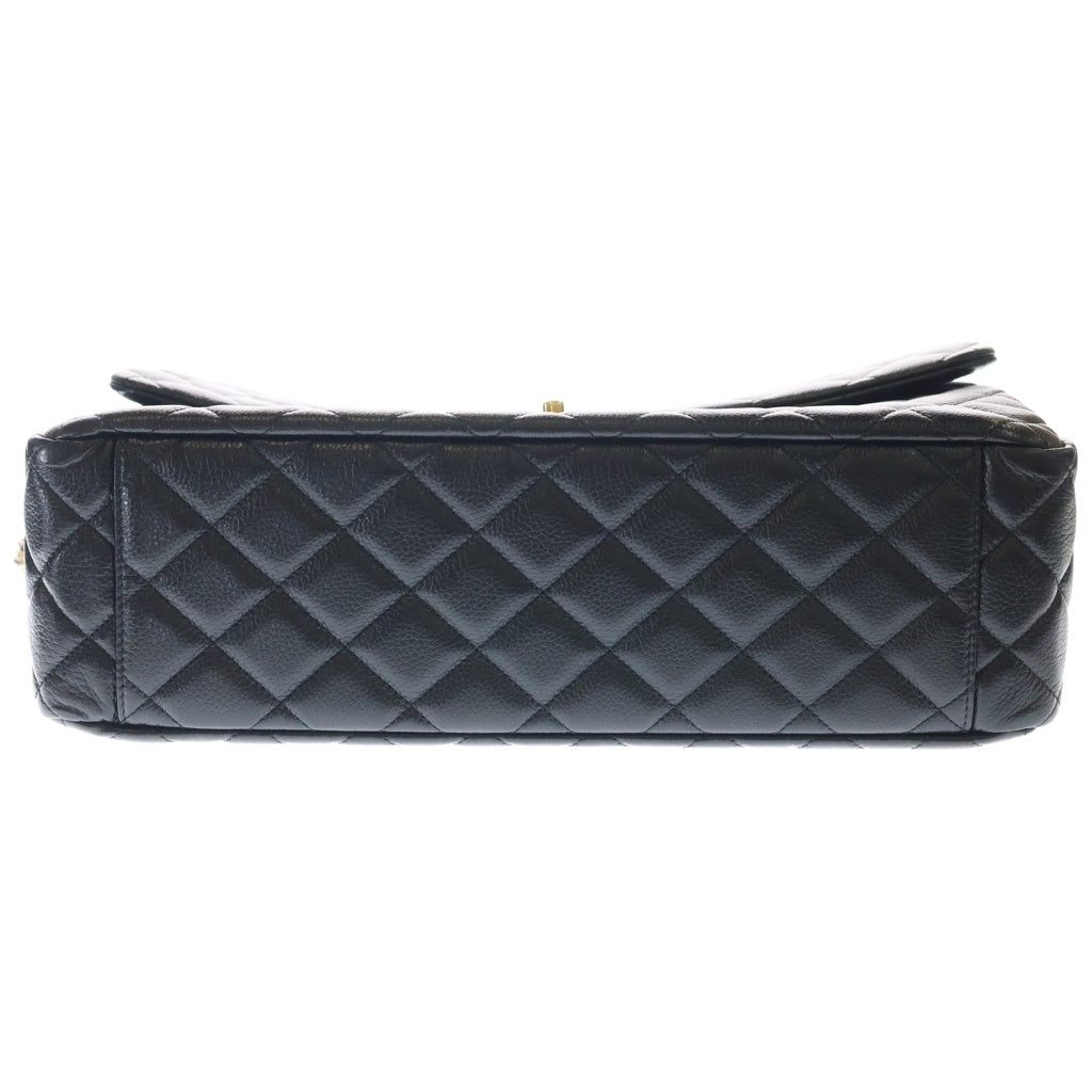 CHANEL(シャネル) デカマトラッセ40 チェーンショルダーバッグ ブラック レザー ゴールド金具 レディース