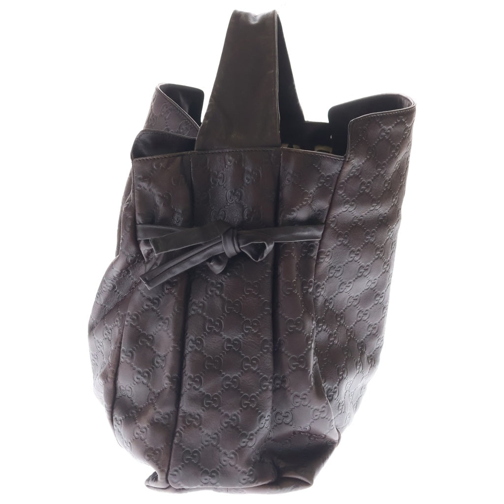 GUCCI(グッチ) ヒステリア トートバッグ ハンドバッグ ブラウン レザー 197061 ゴールド金具 レディース