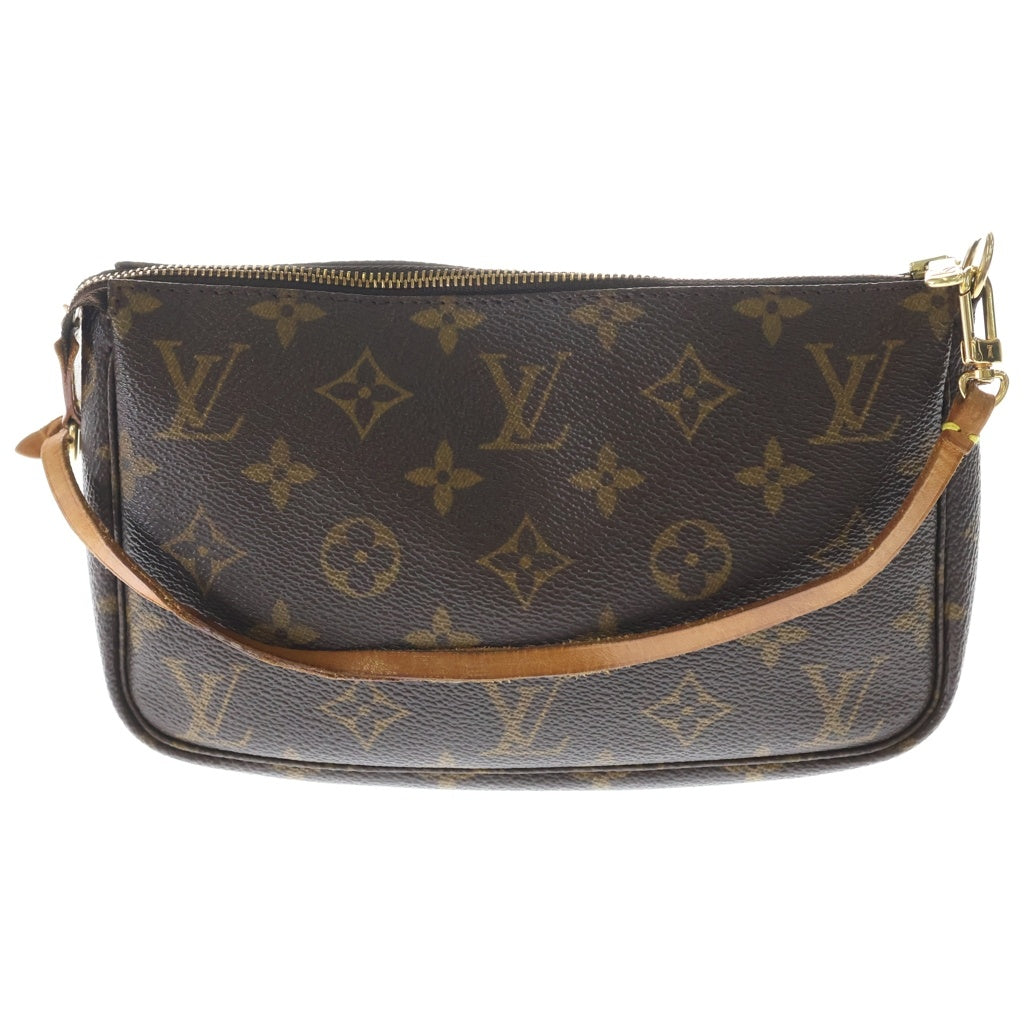 LOUIS VUITTON(ルイヴィトン) モノグラム アクセソワール ハンドバッグ ブラウン レザー×PVC M51980 ゴールド金具 レディース