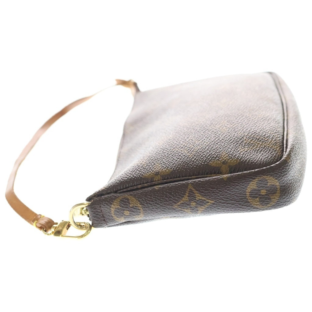 LOUIS VUITTON(ルイヴィトン) モノグラム アクセソワール ハンドバッグ ブラウン レザー×PVC M51980 ゴールド金具 レディース