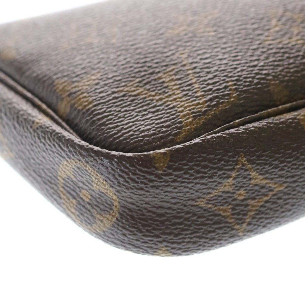 LOUIS VUITTON(ルイヴィトン) モノグラム アクセソワール ハンドバッグ ブラウン レザー×PVC M51980 ゴールド金具 レディース