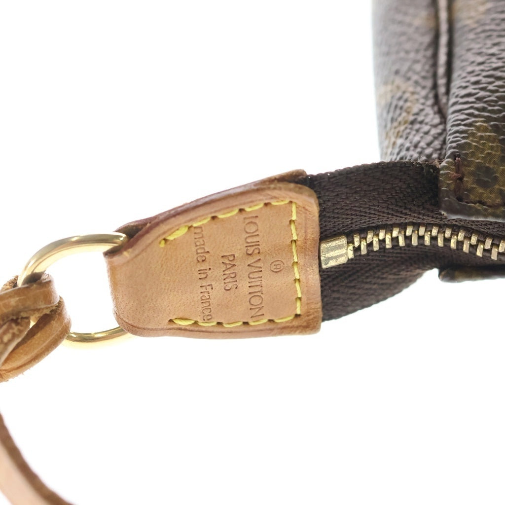 LOUIS VUITTON(ルイヴィトン) モノグラム アクセソワール ハンドバッグ ブラウン レザー×PVC M51980 ゴールド金具 レディース