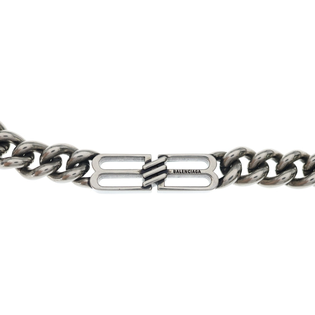 BALENCIAGA(バレンシアガ) BB ICON グルメット BBロゴ メタル チェーンネックレス #S シルバー