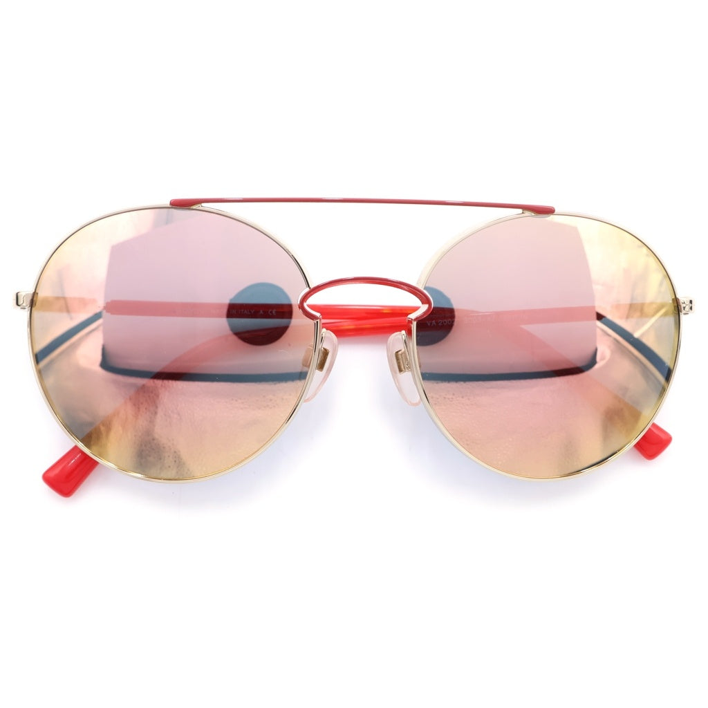VALENTINO(ヴァレンティノ) ヴァレンティノ ダブルブリッジサングラス レッド×ゴールド VA2002 レディース