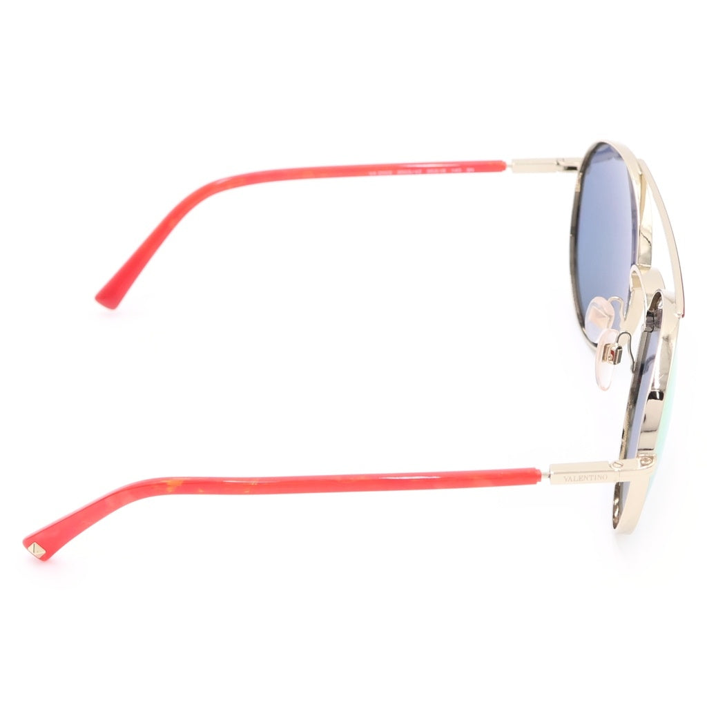 VALENTINO(ヴァレンティノ) ヴァレンティノ ダブルブリッジサングラス レッド×ゴールド VA2002 レディース