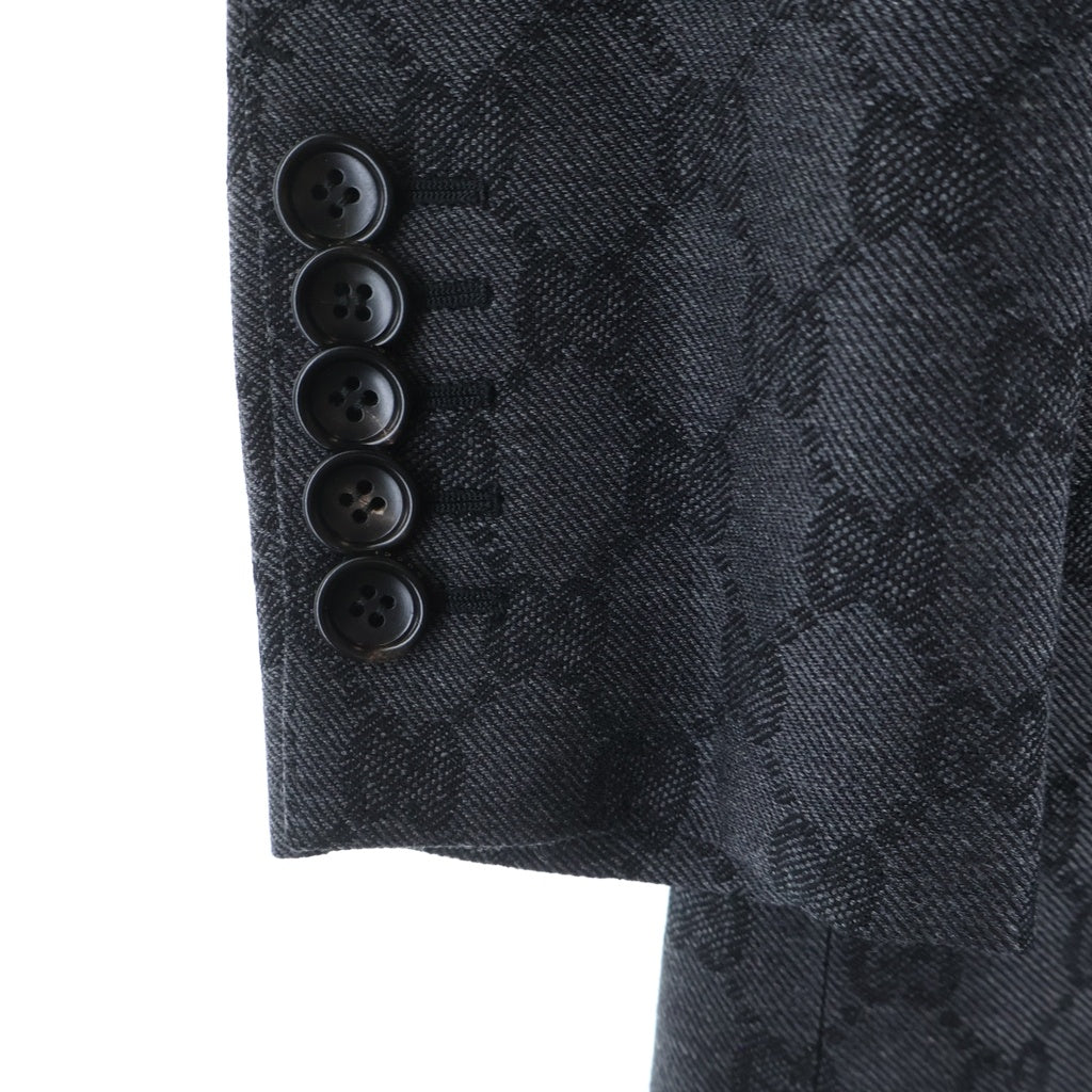 GUCCI(グッチ) GGウール ジャガードジャケット ダークグレー #36 715184