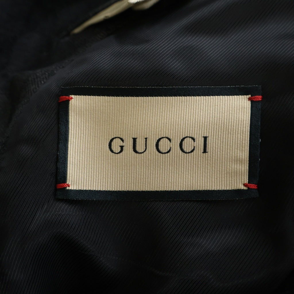 GUCCI(グッチ) GGウール ジャガードジャケット ダークグレー #36 715184