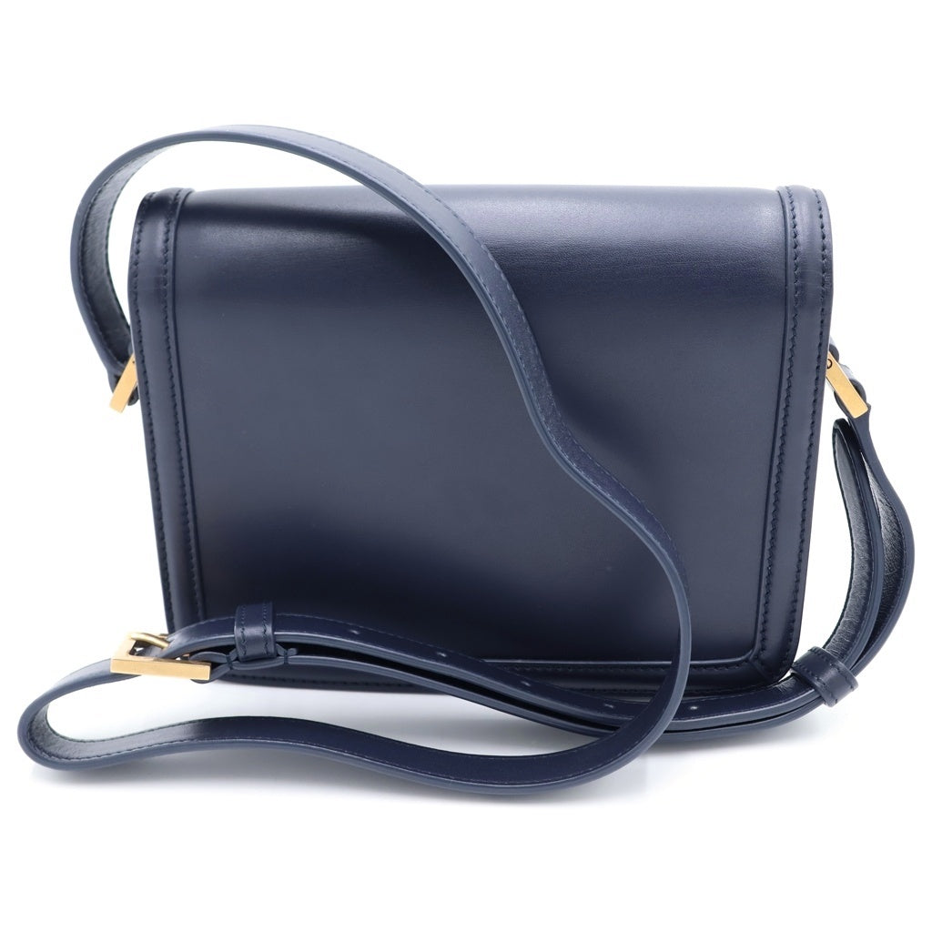 SAINT LAURENT PARIS(サンローランパリ) ソルフェリーノ スモール ショルダーバッグ ミニバッグ ネイビー レザー 634306 ゴールド金具 レディース