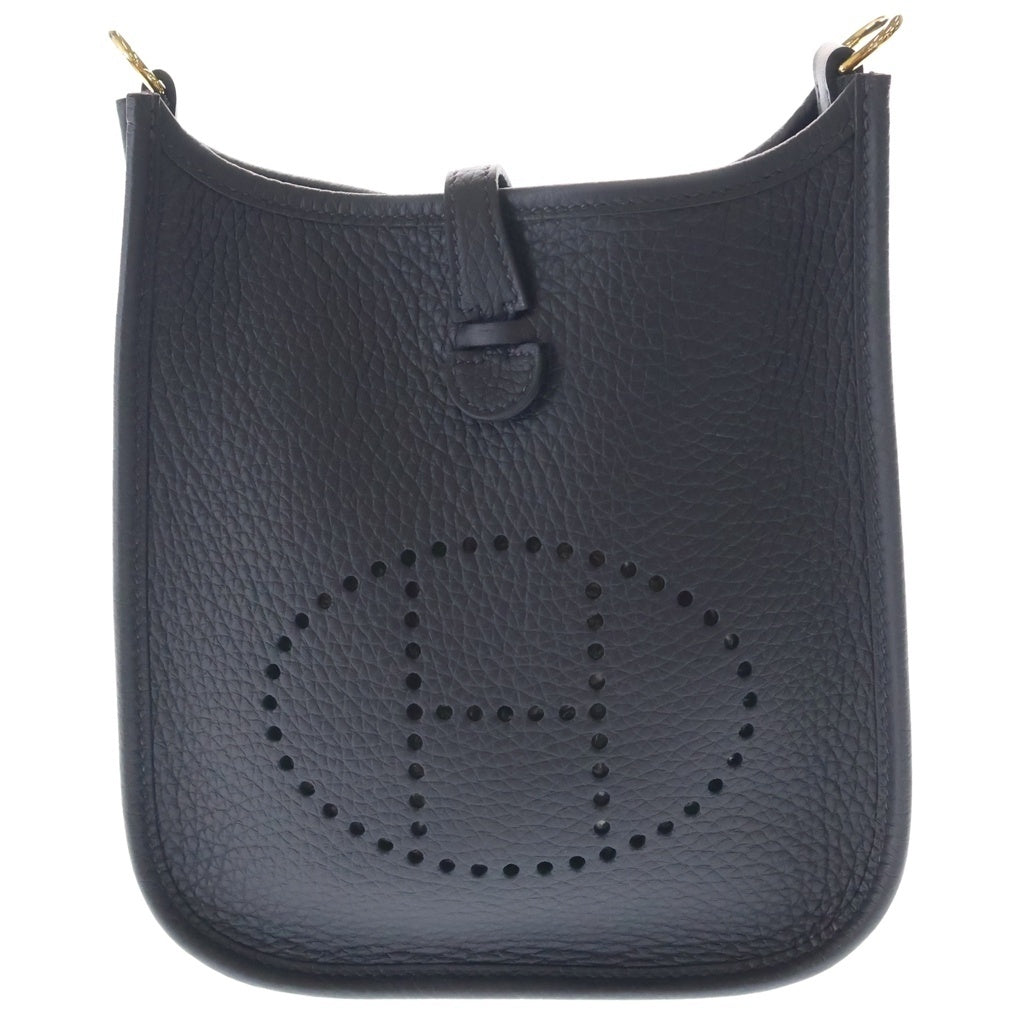 HERMES(エルメス) エブリン TPM キャバン トゴ レザー ショルダーバッグ ゴールド金具 ダークネイビー K刻印 レディース