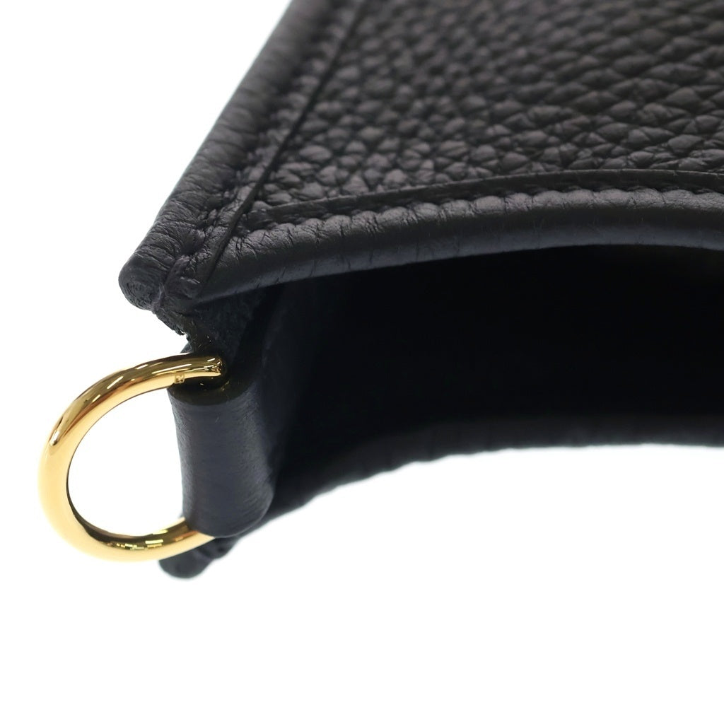 HERMES(エルメス) エブリン TPM キャバン トゴ レザー ショルダーバッグ ゴールド金具 ダークネイビー K刻印 レディース